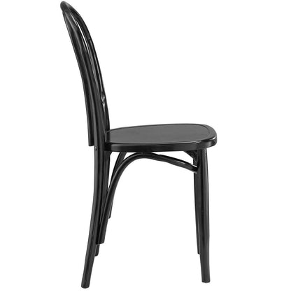 Eon Dining Side Chair, Black Wood