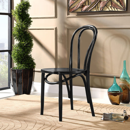 Eon Dining Side Chair, Black Wood
