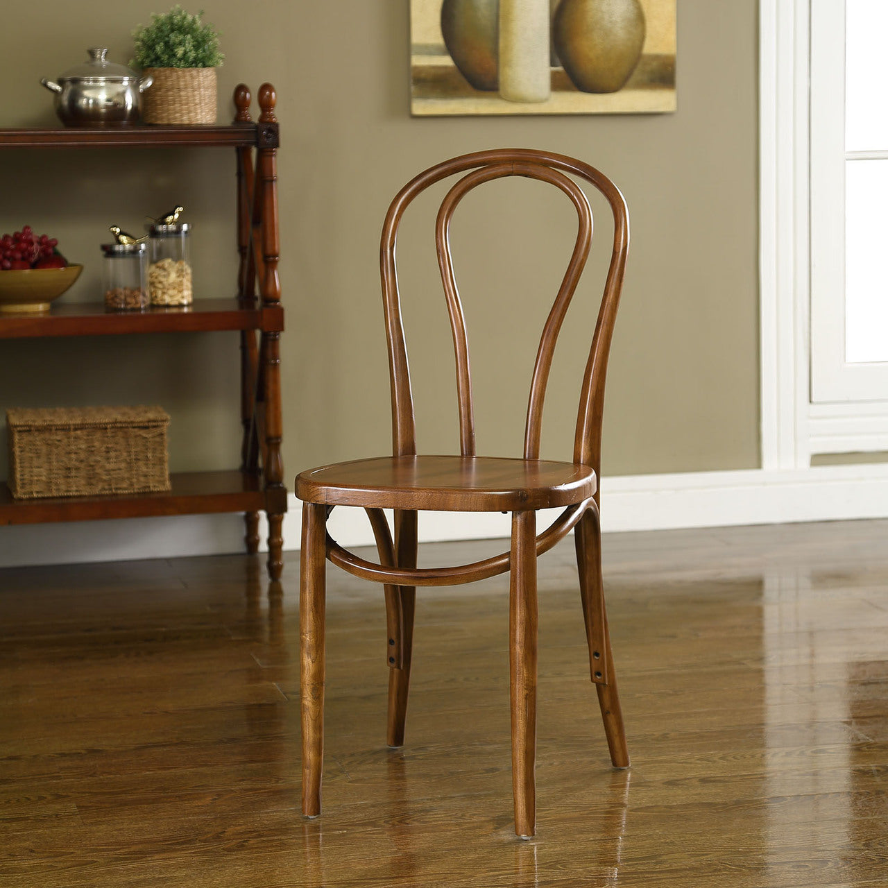Eon Dining Side Chair, Brown, Wood
