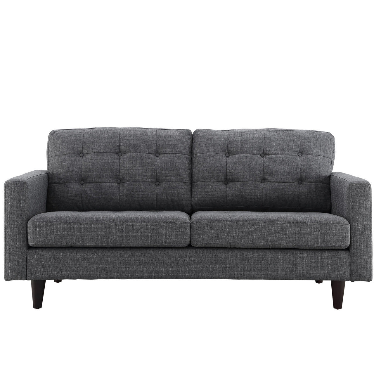 Empress Loveseat, Grey Fabric