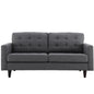Empress Loveseat, Grey Fabric