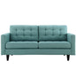 Empress Loveseat, Blue Fabric