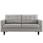 Empress Loveseat, Light Grey Fabric