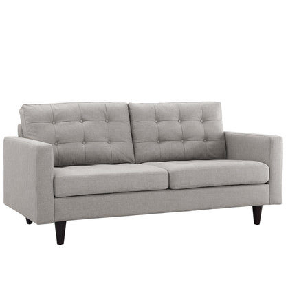 Empress Loveseat, Light Grey Fabric