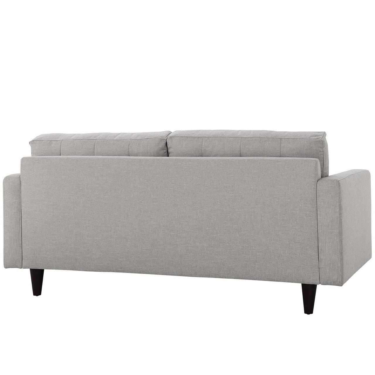 Empress Loveseat, Light Grey Fabric