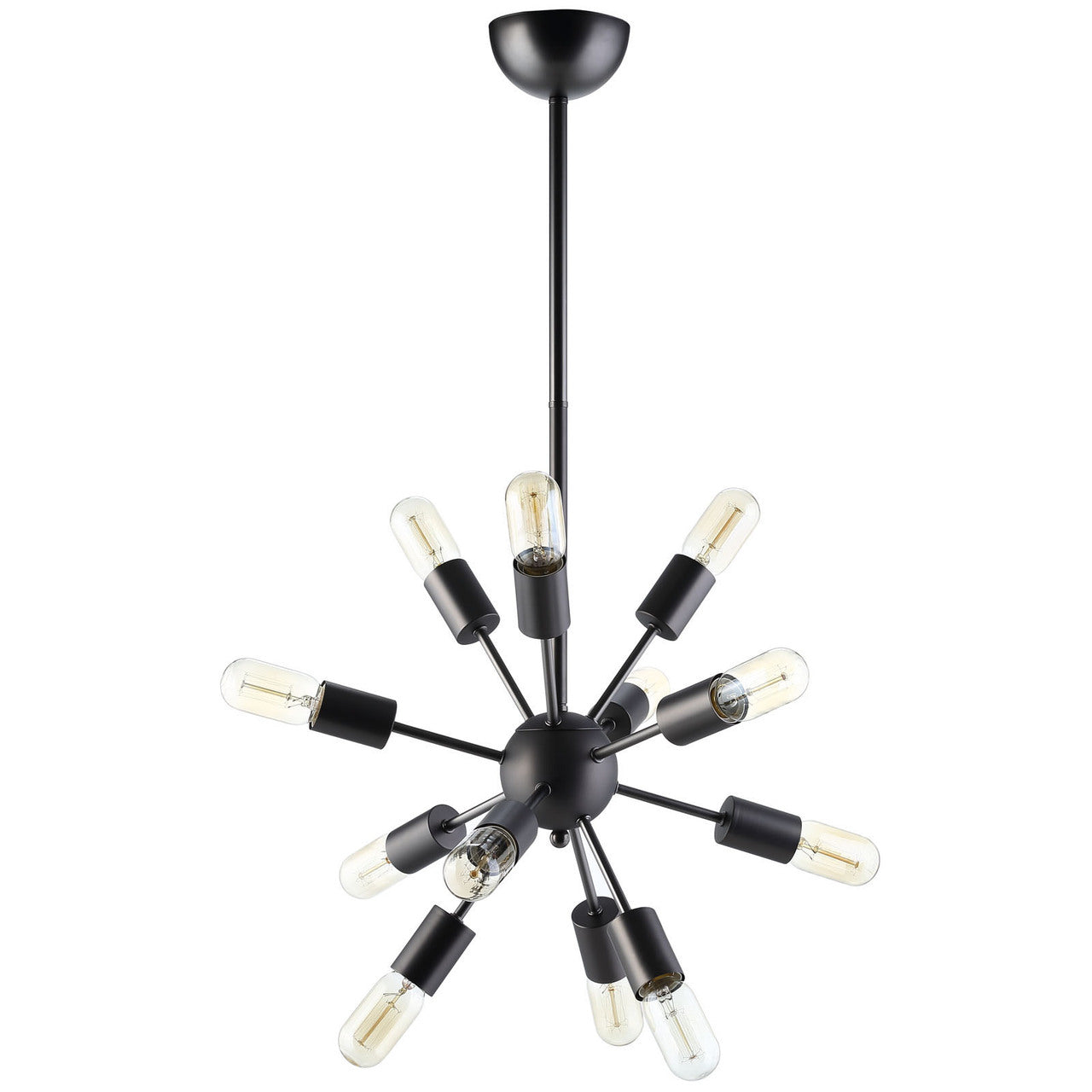 Spectrum Metal Chandelier, Black Steel