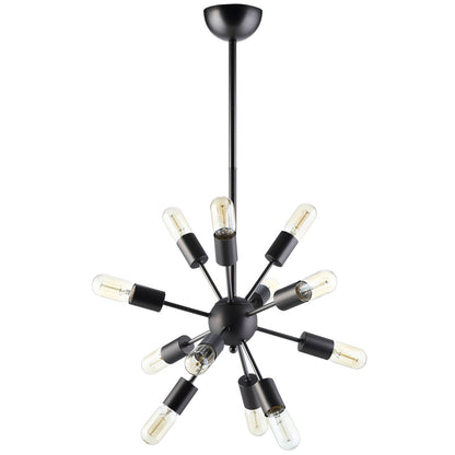 Spectrum Metal Chandelier, Black Steel