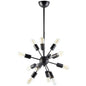 Spectrum Metal Chandelier, Black Steel
