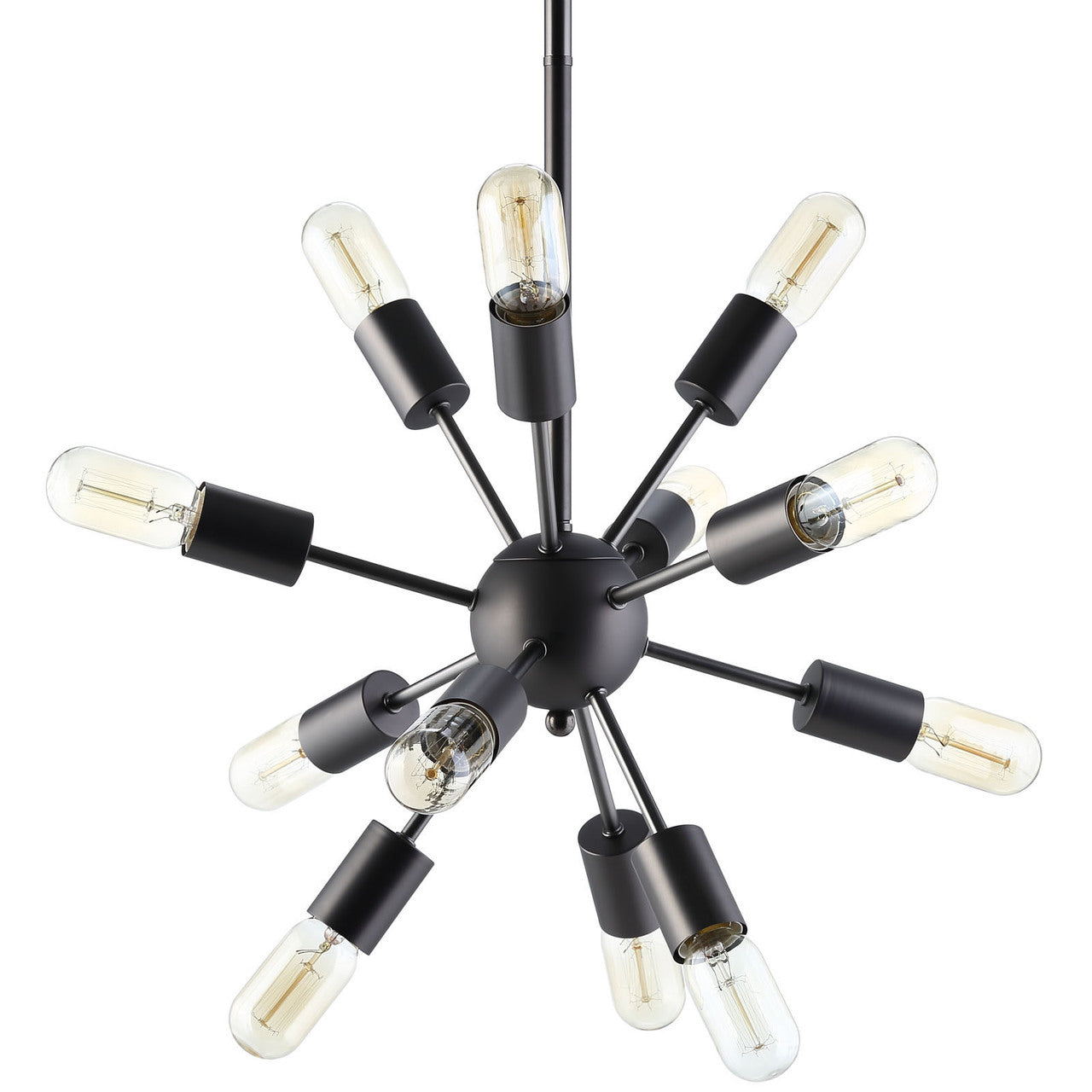 Spectrum Metal Chandelier, Black Steel
