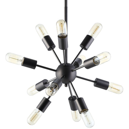 Spectrum Metal Chandelier, Black Steel