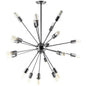Beam Stainless Steel Chandelier, Silver Steel