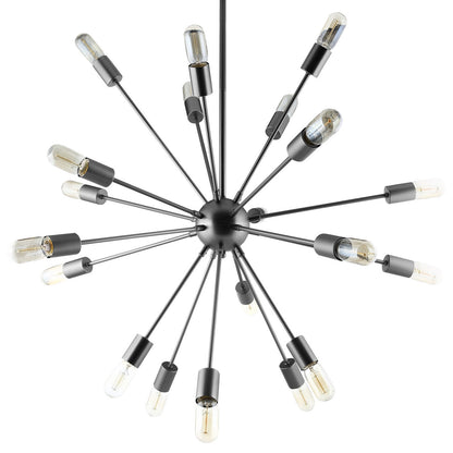 Beam Stainless Steel Chandelier, Silver Steel