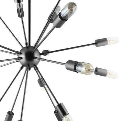 Beam Stainless Steel Chandelier, Silver Steel