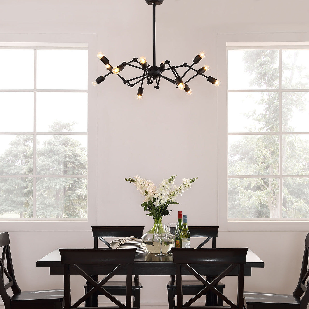 Tagmata Ceiling Fixture, Black Steel