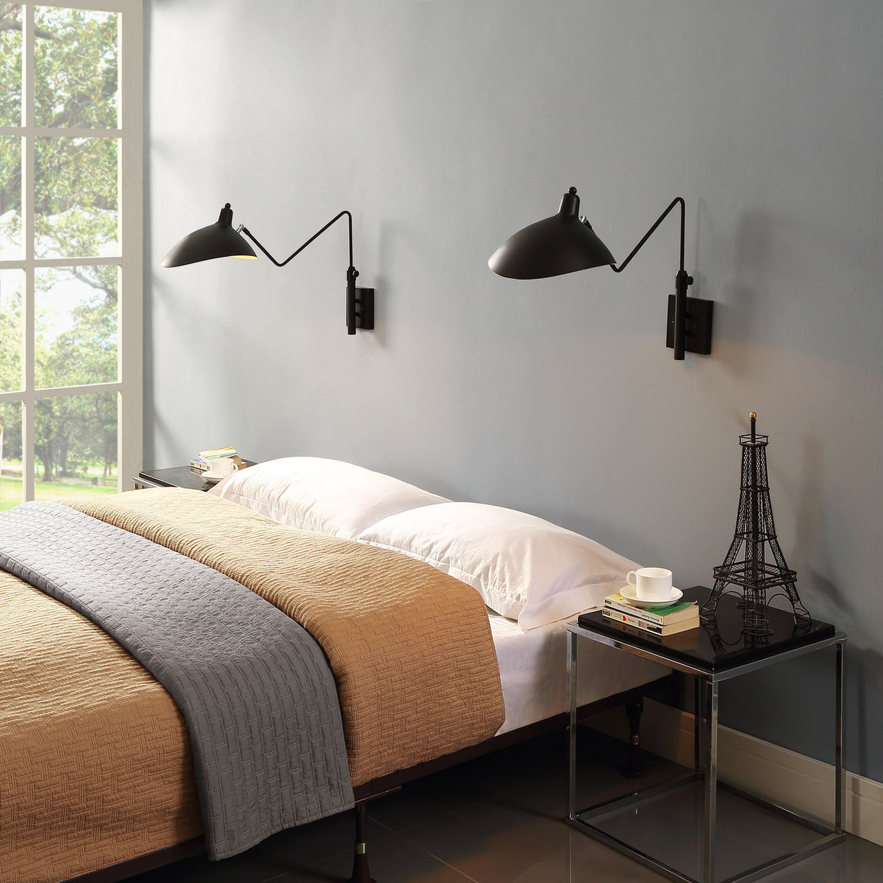 View Wall Lamp, Black Steel