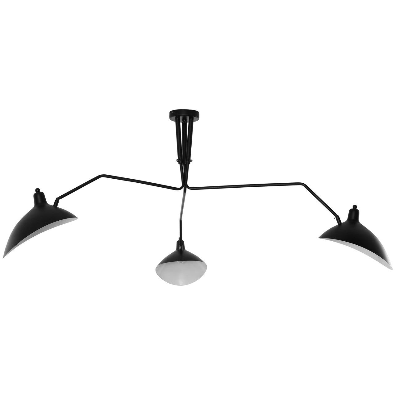 View Ceiling Fixture, Black Steel