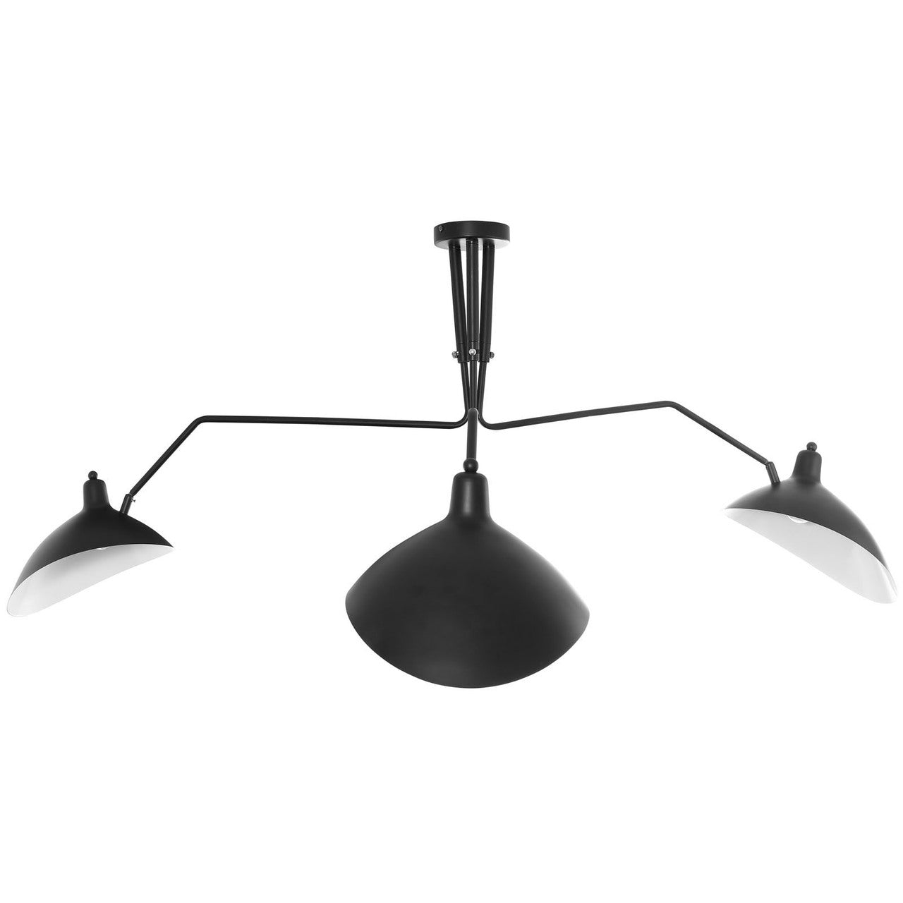 View Ceiling Fixture, Black Steel