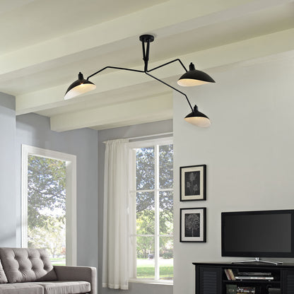 View Ceiling Fixture, Black Steel
