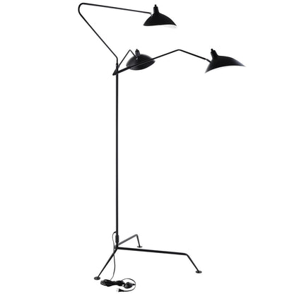 View Stainless Steel Floor Lamp, Black Steel