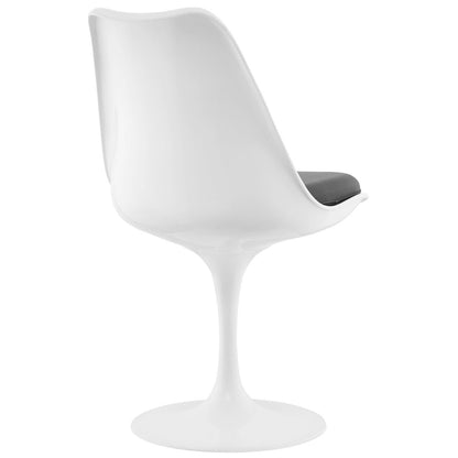 Lippa Dining Vinyl Side Chair, Grey Plastic