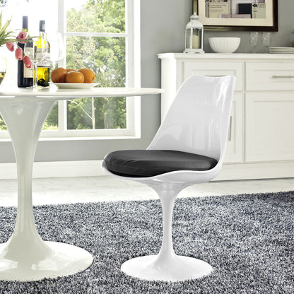 Lippa Dining Vinyl Side Chair, Grey Plastic