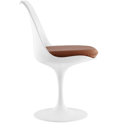 Lippa Dining Vinyl Side Chair, Tan Plastic