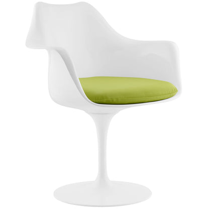 Lippa Dining Vinyl Armchair, Green, Plastic
