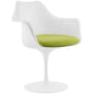 Lippa Dining Vinyl Armchair, Green, Plastic