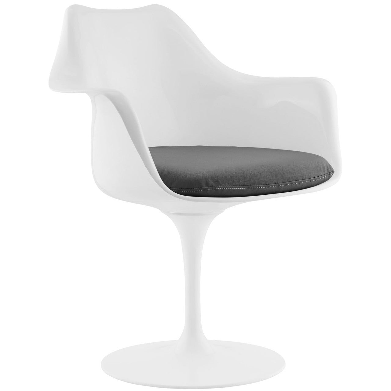 Lippa Dining Vinyl Armchair, Grey, Plastic