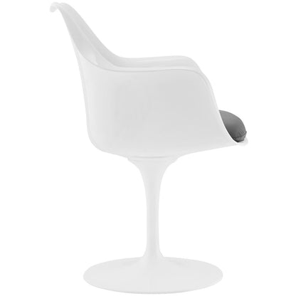 Lippa Dining Vinyl Armchair, Grey, Plastic