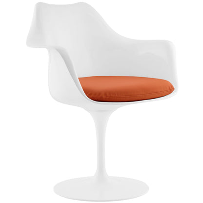 Lippa Dining Vinyl Armchair, Orange, Plastic