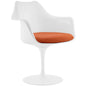 Lippa Dining Vinyl Armchair, Orange, Plastic