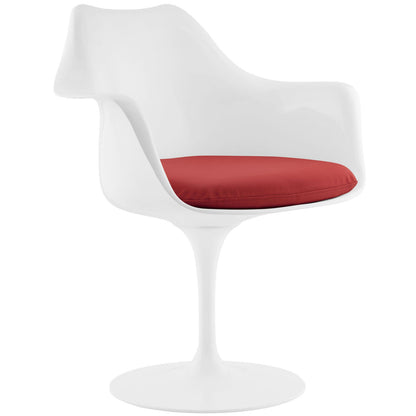 Lippa Dining Vinyl Armchair, Red, Plastic