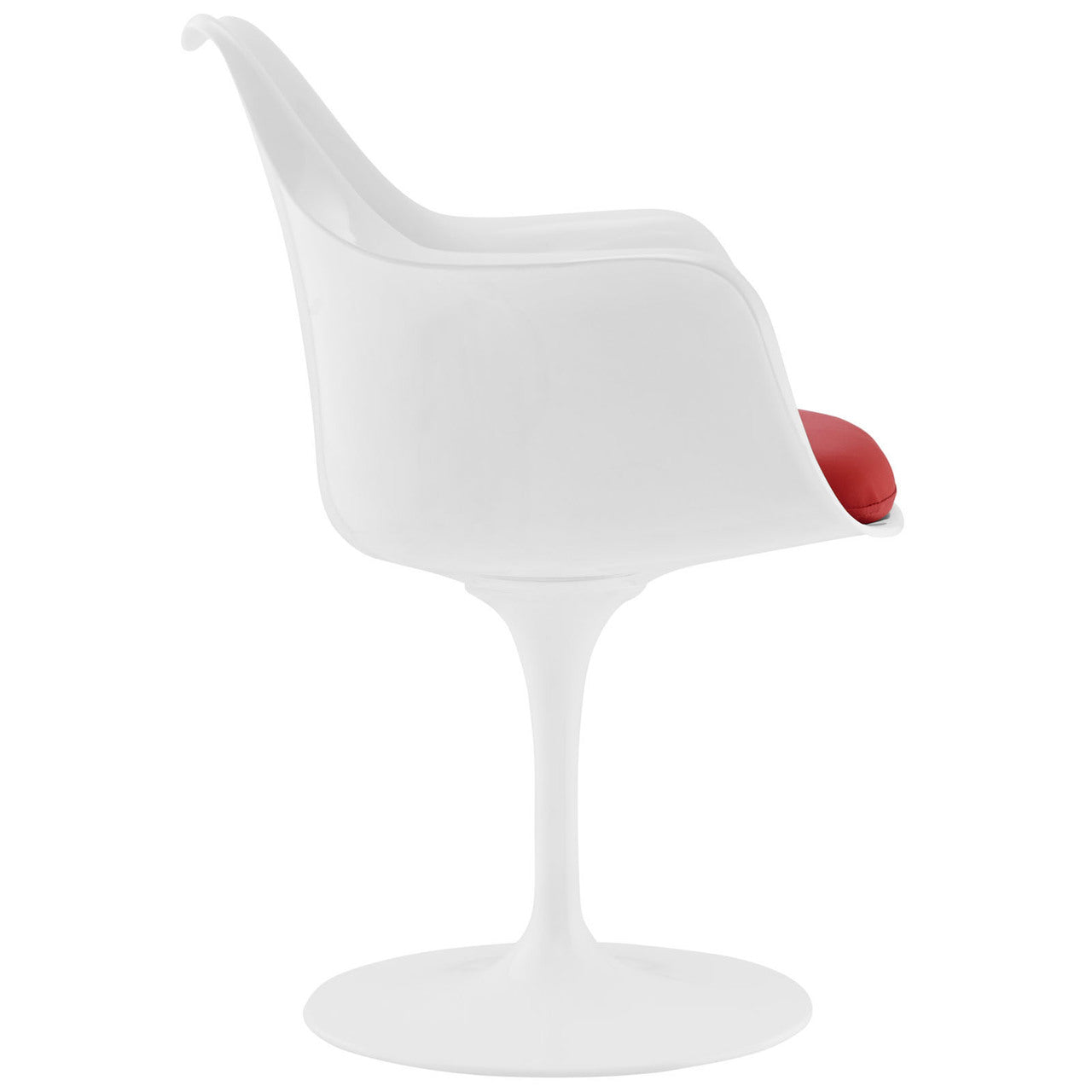 Lippa Dining Vinyl Armchair, Red, Plastic
