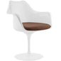 Lippa Dining Vinyl Armchair, Tan, Plastic