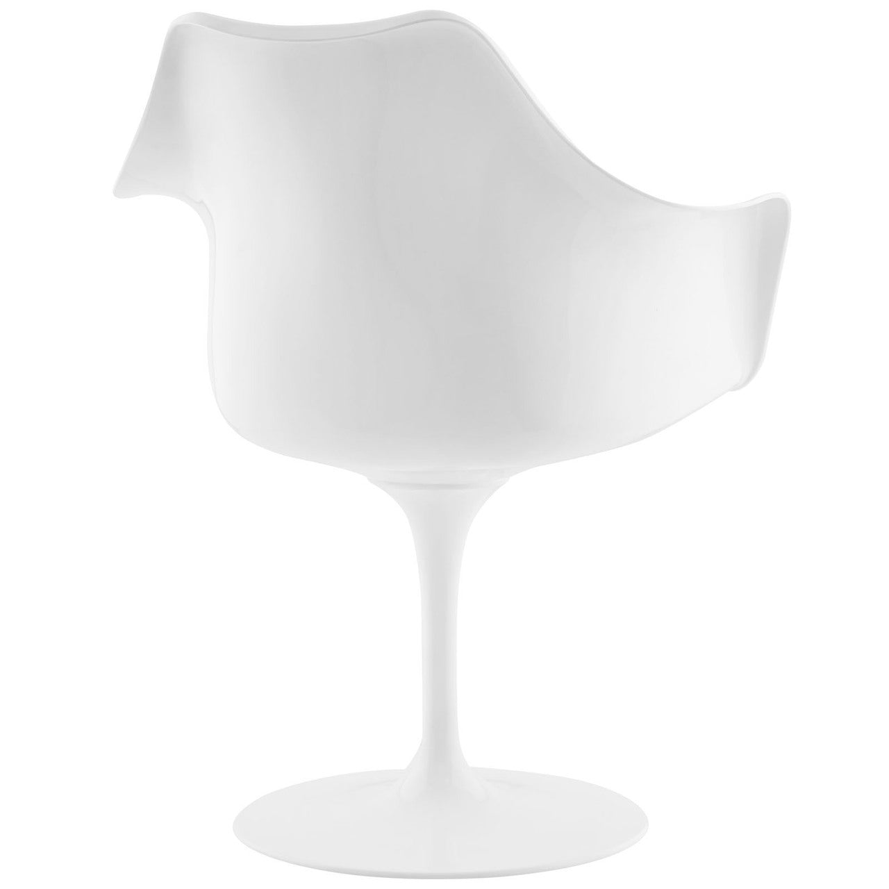Lippa Dining Vinyl Armchair, White, Plastic