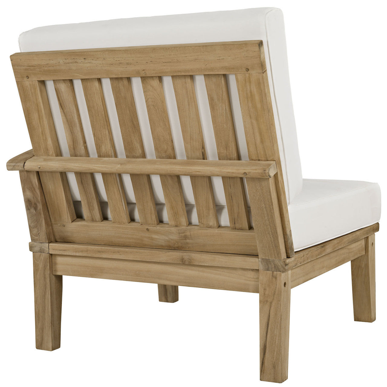 Marina 6 Piece Outdoor Patio Teak Sofa Set, White Wood