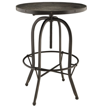 Sylvan 3 Piece Dining Bar Table Set, Black Metal