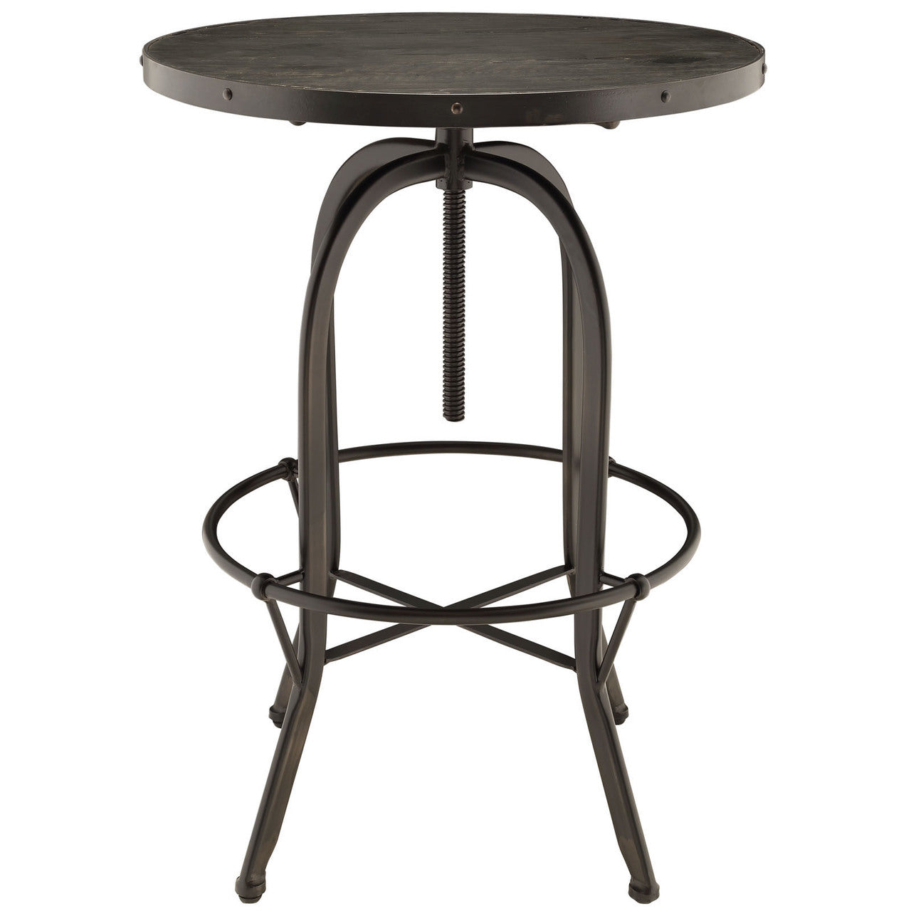 Sylvan 3 Piece Dining Bar Table Set, Black Metal