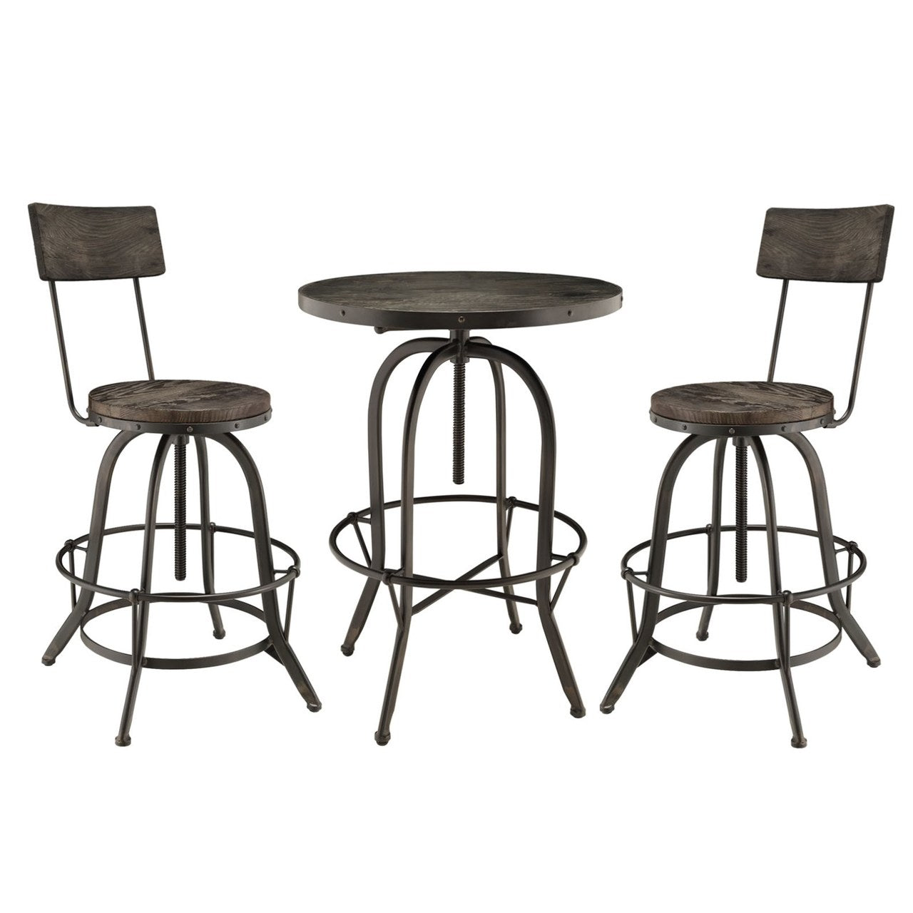 Gather Dining Chairs and Table Set, Black, Metal 9636