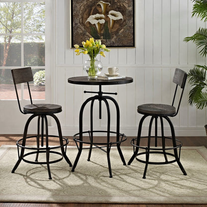 Gather Dining Chairs and Table Set, Black, Metal 9636