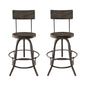 Procure 2 Piece Dining Barstool Set, Black Metal