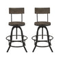 Procure 2 Piece Dining Barstool Set, Brown Metal