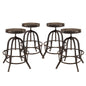 Collect 4 Piece Dining Bar Stool Set, Brown Metal