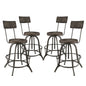 Procure 4 Piece Dining Barstool Set, Black Metal