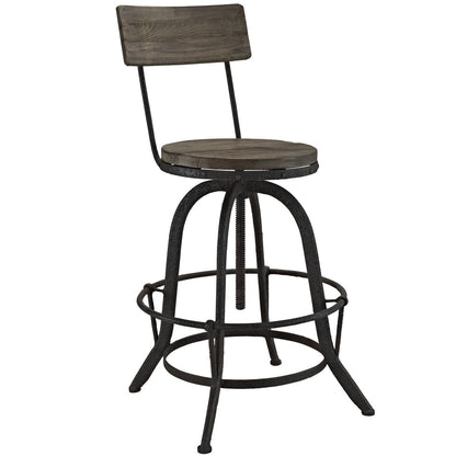 Procure 4 Piece Dining Barstool Set, Brown Metal