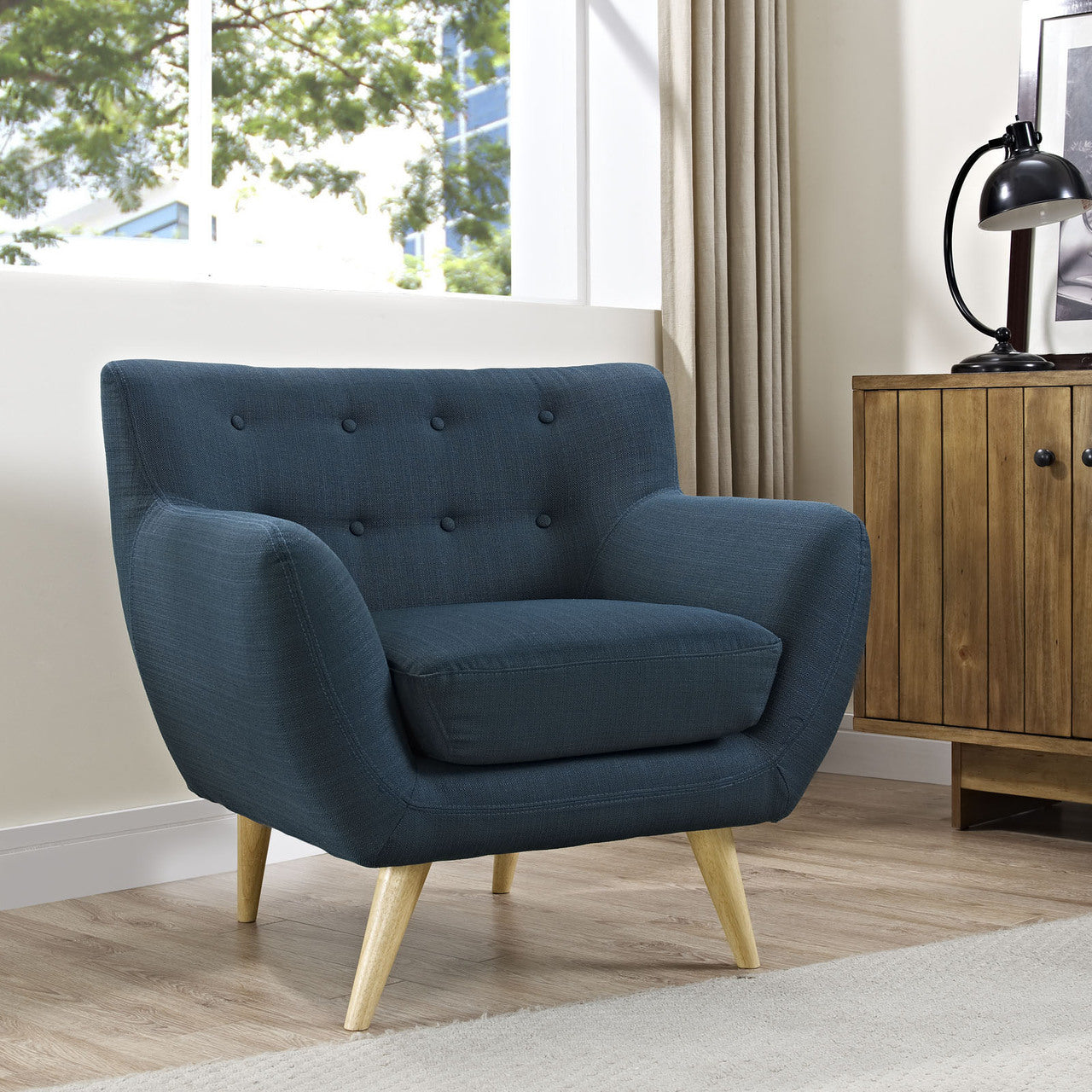 Remark Armchair, Navy Fabric