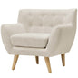 Remark Upholstered Fabric Armchair, Fabric, Beige 13284