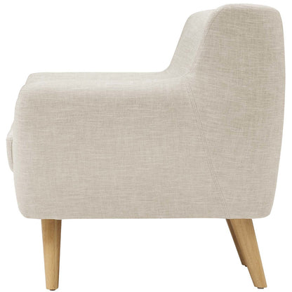 Remark Upholstered Fabric Armchair, Fabric, Beige 13284