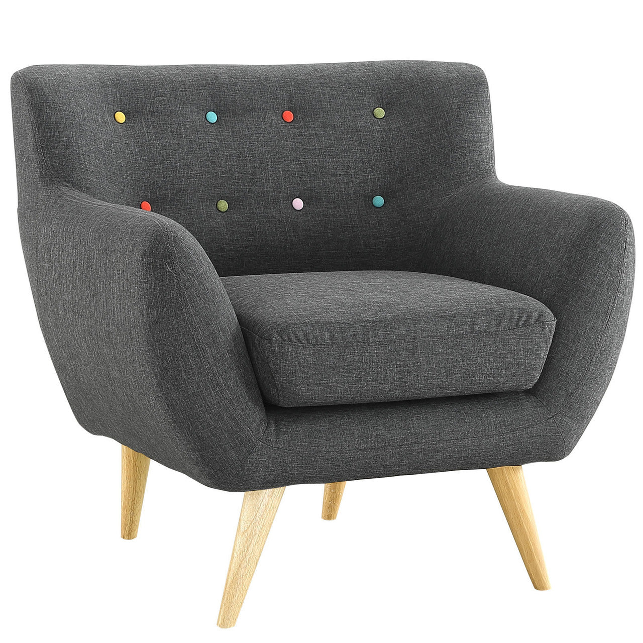Remark Armchair, Grey Fabric
